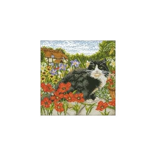 Xiaoyi cotton self-matching cross stitch Cross stitch RS cotton comes Magazine - the cat in the poppy field