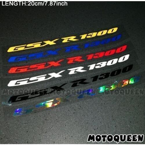 Reflective Motorcycle Wheels Fairing Helmet Side Tank Pad Label Stickers Decals Yellow Red Blue For SUZUKI GSXR1300 GSXR 1300