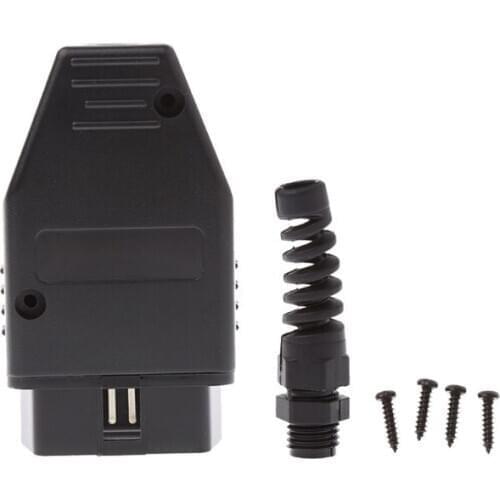 Universal OBD2 16Pin Male Connector Plug Wiring Car Auto Diagnostic Tool