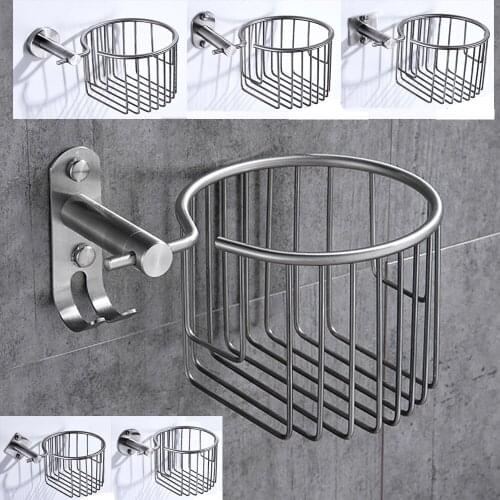 Bathroom Toilet Paper Rack Wall Mounted Organizer No-Drill Leachate Large Capacity Tissue Holder Hanging towels