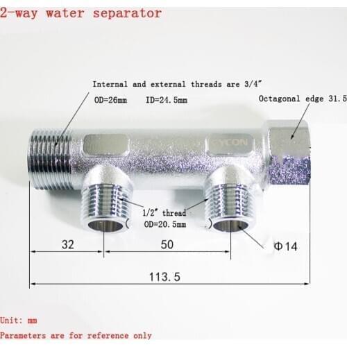 1/2"Brass Faucet Water Manifolds for Water Seperator Faucet Accessories Manifold Switch Valve 2-6 way large flow