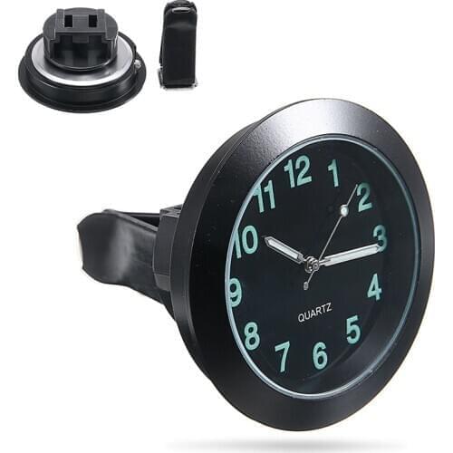 1pc Mini Car Luminous Auto Air Vent Clip Clock Interior Quartz Analog Watches for Auto Interior Decors
