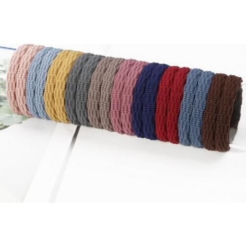 10PCS Coarsening High Elasticity Jacquard Towel Hair Ring lady Seamless Durable Patterned Hair Cord Braider HairAccessories