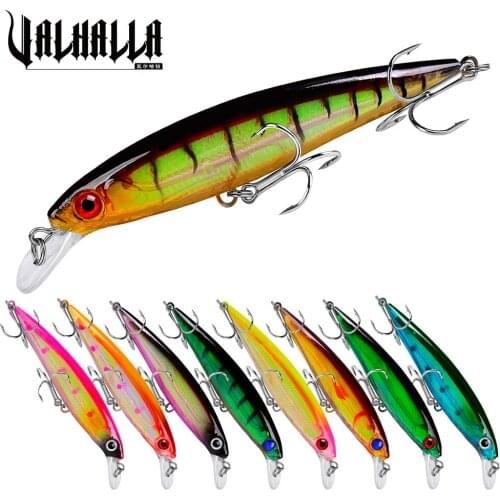 VALHALLA 10PCS Top Fishing Lures 13.4g 11cm with Hooks Minnow Wobbler Crankbait Floating Artificial Hard Bait Trolling Tackle