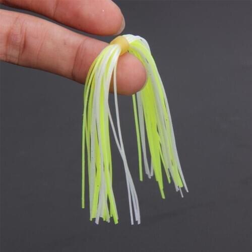 300Pcs Luya Lead Head Hook Silicone Line Squid Skirts Artificial Bait Line Sea Fishing Beard Wire Fishing Tackle Accessories