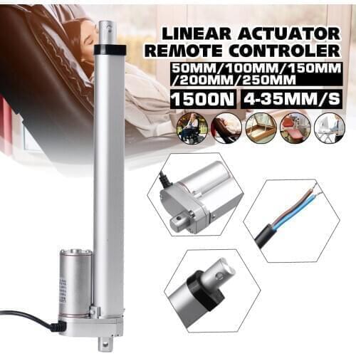 50/100/150/200/250mm 12V 1500N Electric Linear Actuator Adjustable DC Linear Motor Window Pusher Moving Distance Stroke