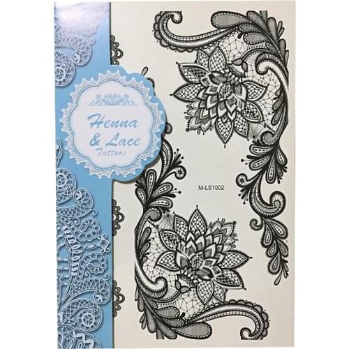 Black Henna Temporary Tattoo for Hands Inspired Body Stickers