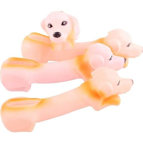 Pet Chew Toy Creative Doggy-shaped Pet Squeaky Toy Dog Biting Toy Dog Sound Toy Pet Funny Interactive Toy Dog Bite Toy