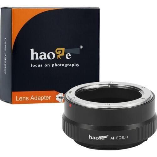 Haoge Manual Lens Mount Adapter for Nikon Nikkor F / AI / AIS / D Lens to Canon RF Mount Camera Such as Canon EOS R