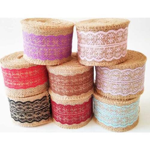 5m lace linen ribbon trim satin sewing bias for handicrafts ribbons DIY for wedding gift wrapping Sewing Decoration accessories