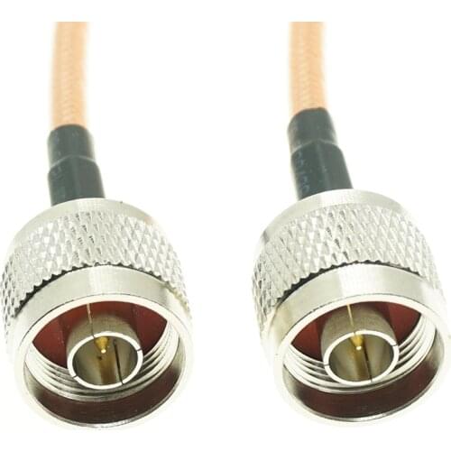 N Male Connector to N Male Connector Jumper RG400 M17/128 Double Shield RF Coaxial Cable
