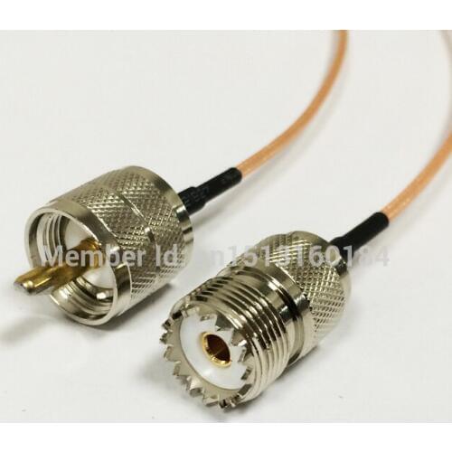 New Modem Coaxial Pigtail UHF Male Plug Connector Switch UHF Female Jack Connector RG316 Cable 15CM 6" Adapter