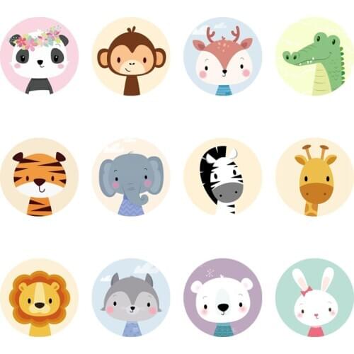 Various cartoon cute small animals magnetic stickers 3d three-dimensional glass refrigerator stickers zoo promotional gifts