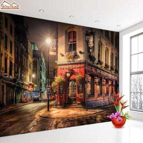 ShineHome-Old City Photo Wallpaper for 3 d Living Room London Street Wall Paper Mural Rolls Office Cafe Wallpapers TV Home Decor