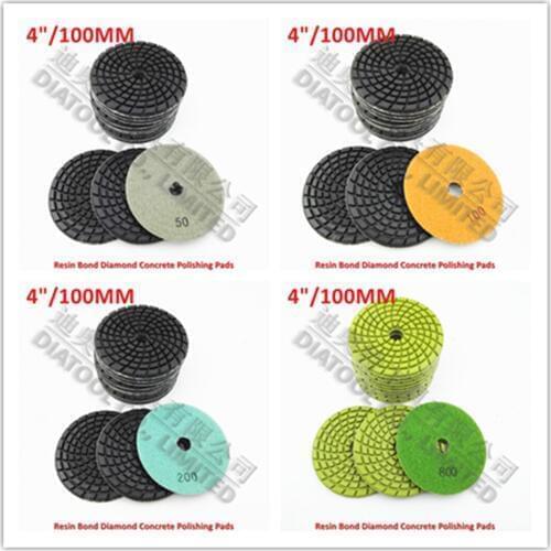 DIATOOL 12pcs Dia 4inch Floor Renew Sanding Discs Dia 100mm Diamond Resin Bond Concrete Polishing Pads Repairing For Beton
