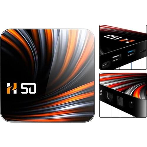 H50 TV Box Android 10 4K H.265 Media Player 3D Video 2.4G 5Ghz Wifi Bluetooth Smart TV Box Set Top Box EU Plug