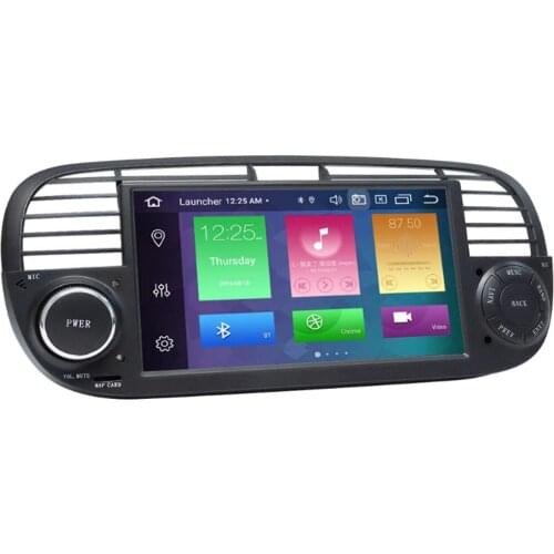 In Stock Android 10.0 eight Core Car Dvd media Player FOR FIAT 500 Radio GPS DPS WIFI 3G Bluetooth Steering wheel Control
