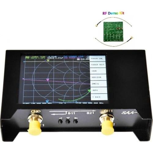 NanoVNA V2/ SAA2 3G Version VNA HF VHF UHF UV Vector Network Analyzer Antenna Analyzer with EVA Storage Bag + RF Demo kit Board