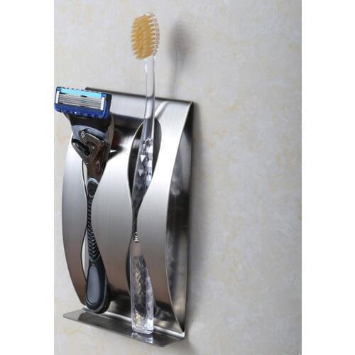 Hanger Multi-functional Self Adhesive Stainless Steel Wall Hook Holder Sticky Hook for Razor Plug Toothbrush