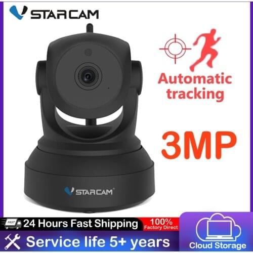 Vstarcam Black C24S 3MP HD Security IP Camera Wifi Camera Human Auto Tracking IR Night Vision Video Network CCTV Security Camera