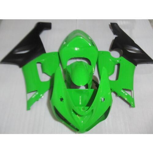 Aftermarket body parts fairing kit for Kawasaki ninja ZX6R 05 06 green black fairings set ZX6R 2005 2006 NW25