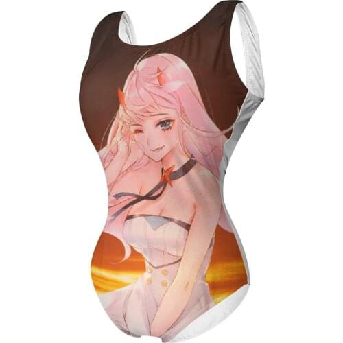 Women 2021 Exotic Bikinis Zero Two Pink Girl 002 Goro Hiro Women Swimsuit One Piece Woman Set Anime Cartoon Women Bathing Suit S