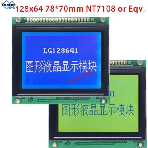 LCD panel 128X64 lcd display graphic LG128641 high quality Wide temperature 20pin 78x70cm NT7108 AG12864C WG12864C LM12864F