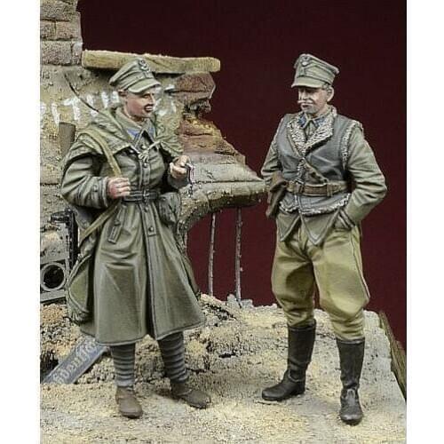 1/35 Resin Figures Model Kits WWII Polish Soldiers Berlin 2 figure Unassambled Unpainted