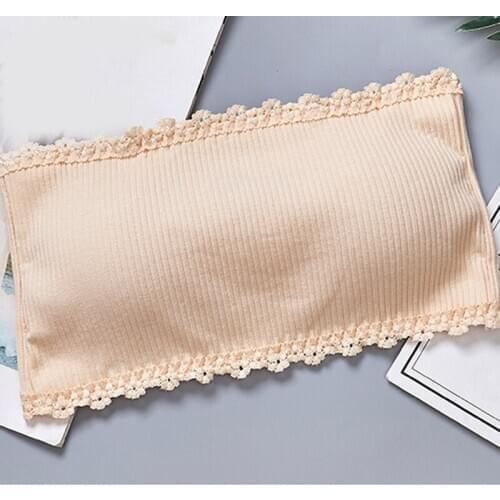 1pcs Sexy Womens Lace Floral Bralet Bra Bustier Back Closure Bandeau Crop Top Padded Bra Bralette Strapless Tube Top Lingerie
