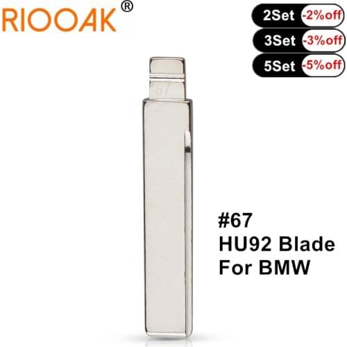 10pcs KD VVDI Uncut Car Remote Key Blade Blank HU92 #67 For BMW CAS3/CAS4 E36 E39 E38 E63 E83 E53 F10 F20 F30 1 2 3 5 7 Series