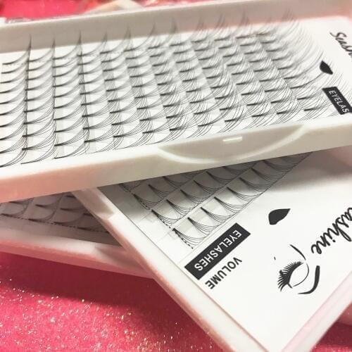5D Premade Fans Rootless Style Fans Lashes 1 Tray/Set Custome Logo Individual Eyelash Extension Volume Lash Free Shipping