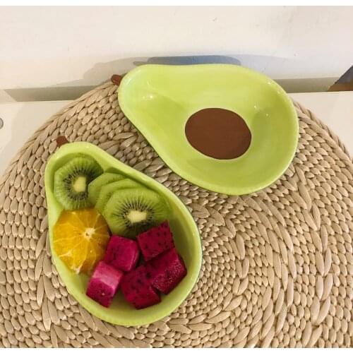 6.5 Inch Ceramic Plate Cute Avocado Salad Plate Fruit Plates Dessert Plate тарелки для еды Kitchen Tableware Platos For Home