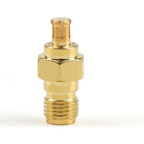 Areyourshop SMA Female Jack To MCX Male Plug RF Connector Straight Gold Plating