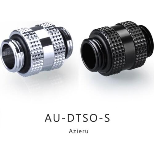 Azieru AU-DTSO-S fine diamond pattern, rotating on the wire, double external thread, G1/4 thread Water Cooling