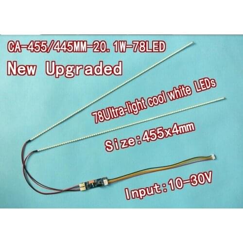 Free shipping10pcs 20.1'' W 455mm Adjustable brightness led backlight strip kit,Update 20.1inch wide LCD CCFL to LED backlight