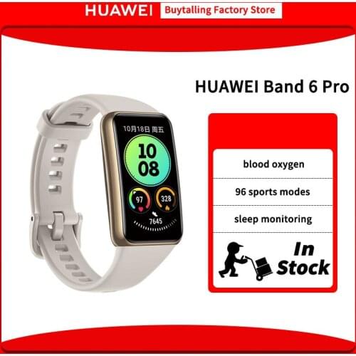 100% Original Huawei Band 6 Pro Wristbands All Day SpO2 Monitoring Heart Rate Tracker 1.47 inch FullView AMOLED NFC