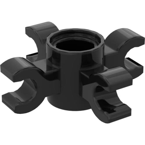 BuildMOC 15646-90202 high-tech Pin Connector Round with 4 Clips For Building Blocks Parts DIY story Ed