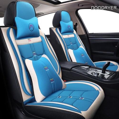 DOODRYER flax car seat covers For kia sportage rio stinger niro carens carnival cerato ceed optima soul k3 k5 car seats