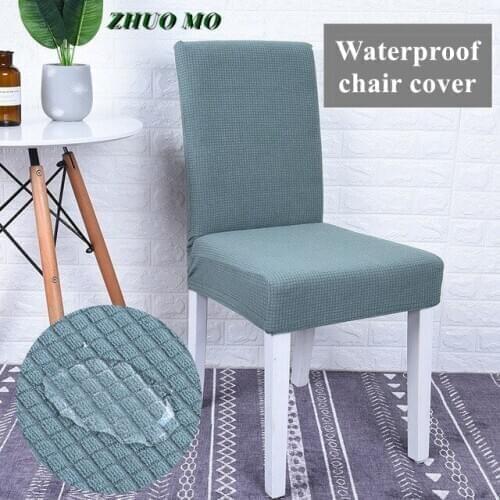 4pcs Super Waterproof Stretch Chair Cover Jacquard Fabric Elastic Spandex Seat for home For Dining Room Kitchen Chair Cover