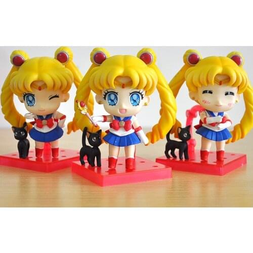 3pcs/lot 10cm Japan Anime Figures Q Version PVC Action Figures Toys Collectible Model Toy Dolls