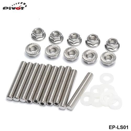 Header Sliver Exhaust Manifold Head stud Bolt Kit Bolts For Honda Acura B D H F b18 GSR SI TK-LS01