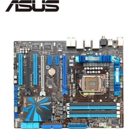 For ASUS P7P55D Deluxe Motherboard LGA 1156 DDR3 16GB For Intel P55 P7P55 Desktop Mainboard SATA II PCI-E X16 Used AMI BIOS