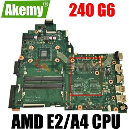 For HP PAVILION 240 G6 14-BW 14Z-BW laptop motherboard DA00P2MB6D0 925545-601 925542-601 With AMD E2/A4 CPU DDR4 100% fully test