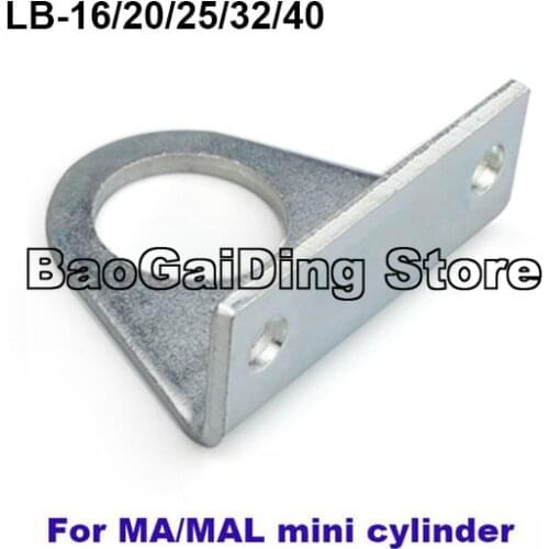 Mini Type Mounting Bracket Pneumatic Parts Air Cylinder LB Mounting Base for Bore 16/20/25/32/40mm MA/MAL Cylinders