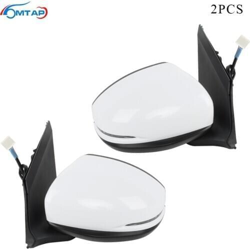 MTAP 2PCS Outside Rearview Mirror Assy 3-PIN Without LED / 5-PIN With LED Light For Honda For City GM6 2015 2016 2017 2018 2019
