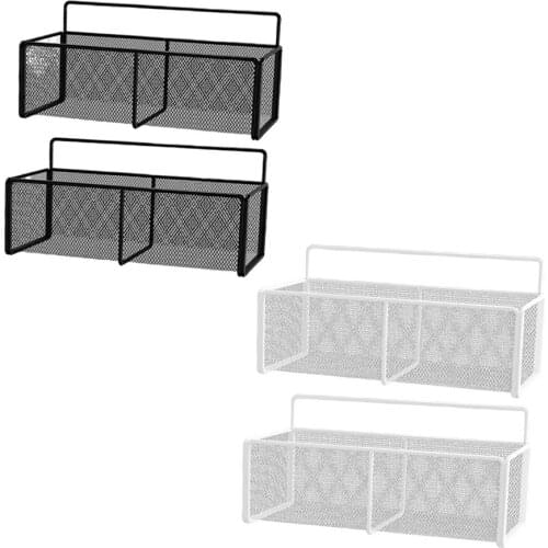 Set of 2 Mesh Shower Caddy Rack Wall Mount for Bathroom, No Drilling, Premium