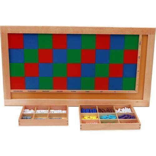 Checker Board Set Monthessori Mathematics Materials for Elementary Montessori Toys to Practice Multiplication