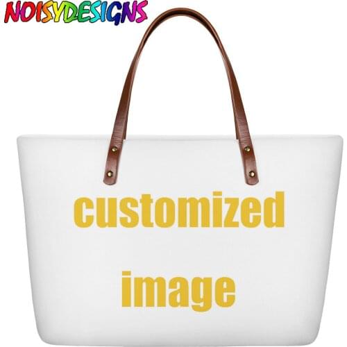 NOISYDESIGNS Ladies Csustom Printed Tote Bag Fashion Shoulder Shopping Bag For Women Handbags Customized Hand Bags Dropshipping