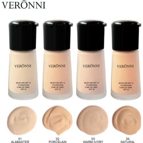 New Arrival waterproof long-lasting VERONNI Moisturizing SPF15 foundation oil-control 4 colors available drop shipping