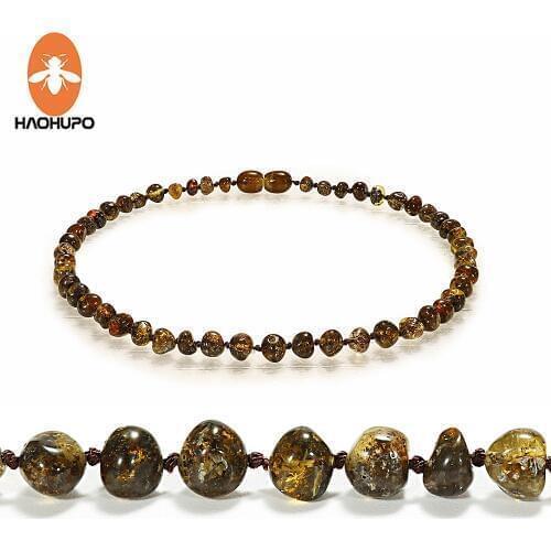 HAOHUPO Amber Necklace for Women Baltic Natural Amber Beads Baby Jewelry for Boy Girl Infant Teething Gifts